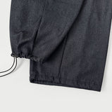 Balloon Two-Way Raw Side Folding Pin Tuck Banding Mega Denim Pants