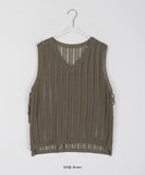 Natsuda Layered Strap V-Neck Knit Vest