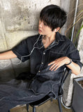 Pocket brush half shirt