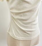 Kelly Unbalanced Drape Short Sleeve Tee-Blouse