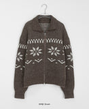 Senkoy Nordic Two-Way Wool Knit Zip-up