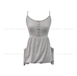 Moff Button Two-Way Sleeveless T-shirt