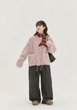 [BAONHAUS] Marpen Pocket Color Matching Fleece Cardigan