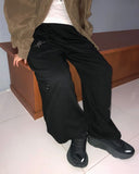 Rua Stud Banding Wide Training Jogger Pants