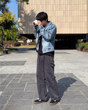 Biker Washed Denim Jacket