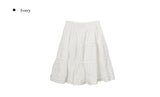 Eto Frill Tiered Banding Midi Skirt