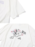 blooming bear Embroidery Short Sleeve T-shirt