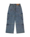 WIDE CARGO DENIM PANT