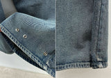 Three Button Wide Denim