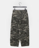 Youon Stitch Cargo Camo Wide Long Pants