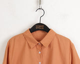 Gretel Shirring String Cotton Crop Short Sleeve Shirt
