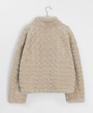 Lilf Fluffy High Neck Crop Jacket