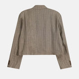 Lens Button Crop Blazer
