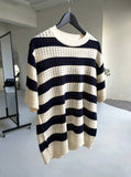 Skash Stripe Short Sleeve Knit