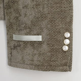 Ekkeullo Collar Less Tweed Blazer