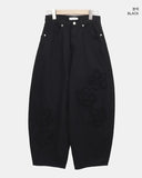Kuren Flower Balloon Wide Long Pants