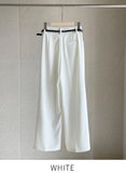 Ravet Pin Tuck Wide Slacks (Belt set)