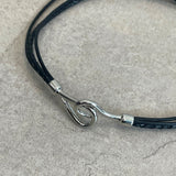 Cross leather bracelet