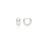 Champagne Full Moon Silver Grip One-Touch Earrings S