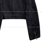 Denim Pad Crop Rider Jacket