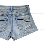 Tani Damage Roll-Up Denim Shorts