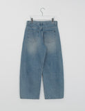 Calton Washing Denim Balloon Wide Pants