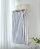 Neo Stripe Wrap Long Skirt