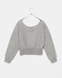 Holdit Stripe Halterneck Sleeveless Eyelet One-Off Shoulder Long Sleeve Sweatshirt Set