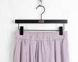 Boning Pintuck Washer Banding Waist Long Wide Pants