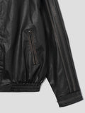 Line Washed Track Leather Jacket