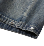 Undersnap wide denim pants