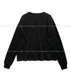 Week Heart Lettering Waffle Sweatshirt