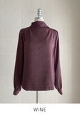 Grash Half Neck Drape Blouse