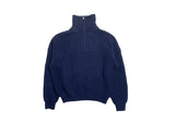 Plan] Vanilla Neck Collar Loose Fit Knit Half Zip-up