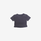 Miton cropped back slit T-shirt
