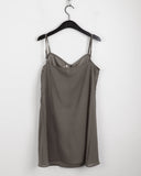 Hepple See-Through Slit Ribbon Adjustable Straps Layered Sleeveless Mini One Piece