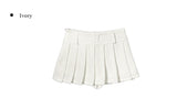 [Skirt Pants] Mendy Button Pleats Mini Skirt