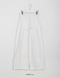Mamiko pintuck string wide cotton banding pants