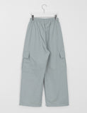 Kitteny Banding String Nylon Brushed Cargo Pants