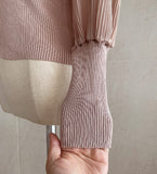 Ronia Frill Polar Pleated Puff Blouse Knit