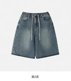 EZEN KILLING WASHING BERMUDA DENIM PANTS