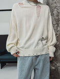 Clo damage loose fit knitwear