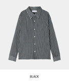 Delight semi-over summer check shirt