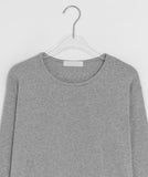 Achu Brushed Basic Round Long Sleeve Tee
