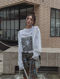 Growing printed velvet long sleeves