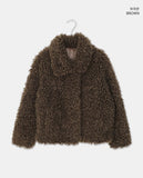 Piru Half Poodle Fluffy Fur Coat Jacket