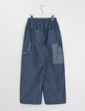 [unisex] Heroki banding string stripe color matching carpender denim pants