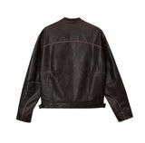 Fez Vintage Washing Leather Jacket
