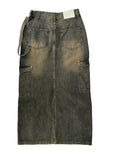 Work cargo long skirt