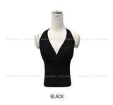 Cheek Shirring Glam Halter Sleeveless